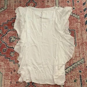 Indah white ruffle dress